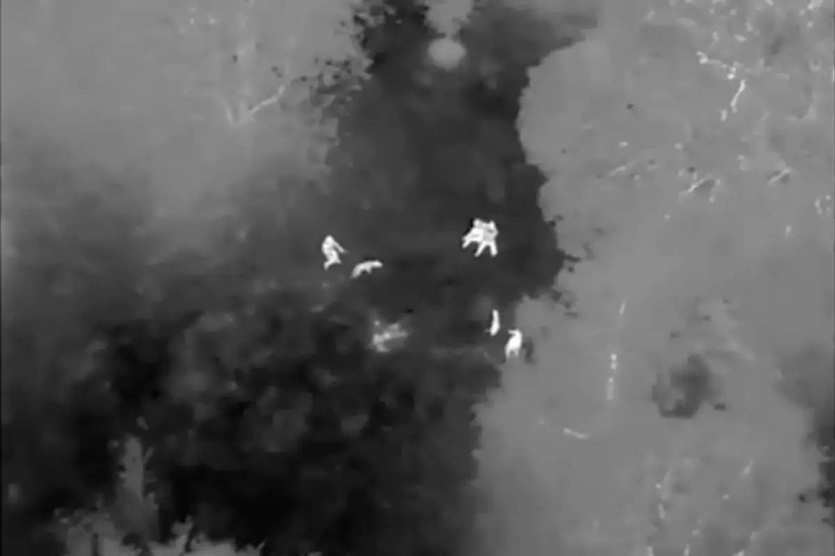 Aerial thermal drone surveillance of a private estate